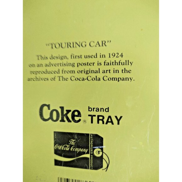 Two Vintage Coca Cola Trays "Drive Refreshed" & "Touring Car" 1990 - Picture 14 of 14